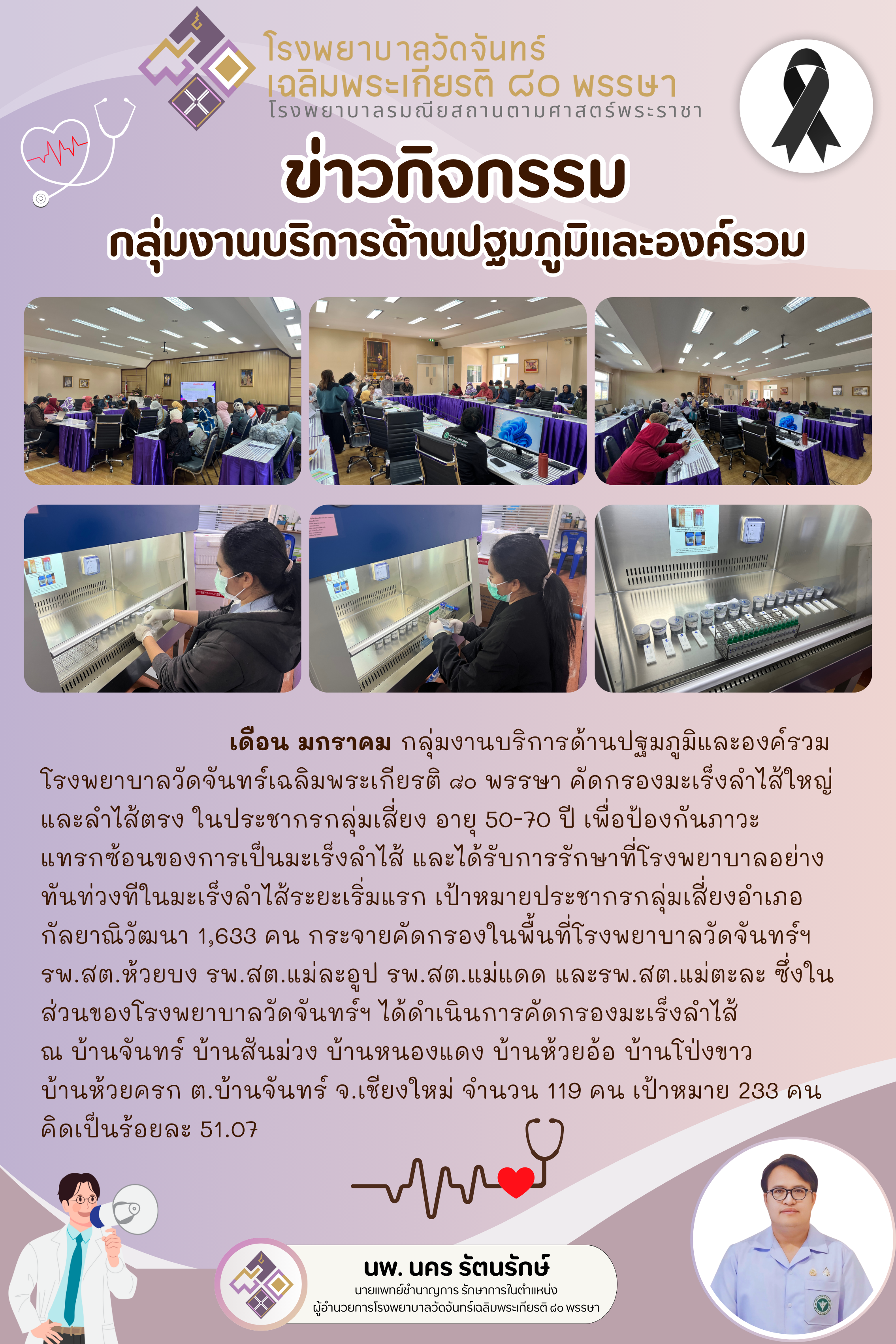 #ข่าวประชาสัมพันธ์ #ข่าวกิจกรรม #กลุ่มงานแพทย์แผนไทยและแพทย์ทางเลือก #กลุ่มงานบริการด้านปฐมภูมิและองค์รวม #โรงพยาบาลวัดจันทร์เฉลิมพระเกียรติ๘๐พรรษา